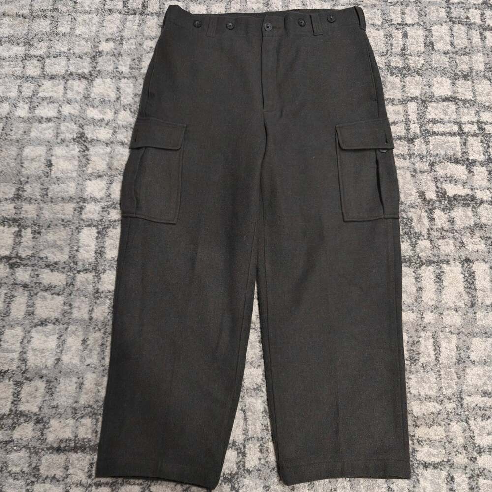 Vintage Woolrich Heavy Lined Wool Cargo Hunting Field Pants Loden Heather 38x28